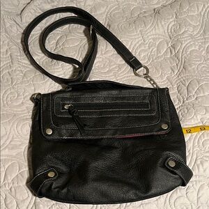 Black Leather Crossbody Bag